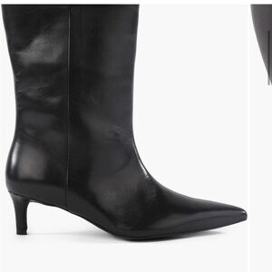 Seychelles “Game Changer” Pointed Toe Kitten Heel Boots (Black)